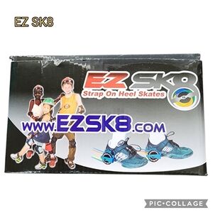 Ez Sk8 heel skates strap on,a novel way to skate, use for sports & entertainment